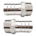 Jenswill 1-1/2"(40mm) Hose Barb To 1-1/2" X Npt Male, Silver. Fixed Price $30.09.