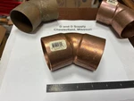 Mueller W63059, 2" Sweat, Copper 45 Degree Elbow, Plumbing Fitting. Fixed Price $12.95.