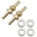 Hex Bulkhead Straight Fitting 2pcs Hose Barb Union Brass Barbed Fit. Fixed Price $13.43.