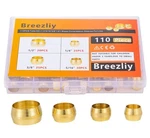 110pcs Tube Od 1/4" 5/16" 3/8" 1/2") Brass Compression Sleeves Ferrules,b. Fixed Price $18.42.