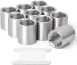 Taisher 10pcs 304 Stainless Steel Cast Pipe Fitting, Coupling, 1" X Npt Femal. Fixed Price $37.95.