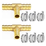 Da By 2 Pcs 3/8"(10mm) Brass Tee Barb Fittings For 3/8" 3/8"(10mm),. Fixed Price $12.99.