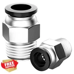 Nanlach Pneumatic 3/8" Tube X 1/2" Npt Push Connect Fittings 5pc. Fixed Price $27.99.