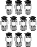 Harfington 10pcs Push To Connect Fitting 4mm Od X 1/8 Inch Npt, Black. Fixed Price $14.76.