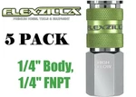 5 Legacy Flexzilla Pro High Flow Air Hose Quick Coupler's 1/4" Fnpt Npt A53416fz. Fixed Price $34.99.