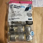 New Lot Of 4 Sharkbite Max Ur008z4 1/2" Straight Couplings. Sealed(323). Fixed Price $20.00.