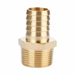 U.s. Solid 1pc Brass Pipe Fitting Adapter Coupler, 3/4" Hose Barb X Mnpt. Fixed Price $8.76.