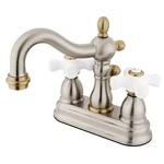 Kingston Brass Kb1609px Heritage 4" Centerset Lavatory Faucet Porcelain Cross Ha. Fixed Price $237.91.