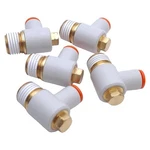Lot Of 5 Smc Kq2v07-35as Hex Socket Pneumatic Valve 1/4" Npt Thread, Tube. Fixed Price $35.40.