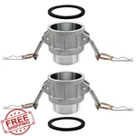 Bitotu 2" Type B Aluminum Cam Lock Fitting Npt B-200 W/ Gaskets. Fixed Price $34.99.