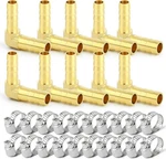Gasher 2 Pieces Brass Hose Barb Reducer, 3/8" X 5/16" Barb, 90 Degree. Fixed Price $12.53.