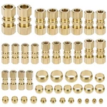 Qwork 46pcs Brass Compression Tube Fittings, 1/8" 3/16" 1/4" 5/16" 3/8" 1/2" Od. Fixed Price $36.15.
