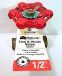 Mueller 1/2" Stop And Waste Valve 105 - 603nl. Fixed Price $8.37.