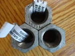 Lot Of 3 Mueller B&k 3/4" X 1/2" Galvanized Hex Reducer Bushing Pipe Fitting. Fixed Price $8.50.