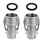 2pcs Global Type C Cam And Groove Hose Fitting, 2" Socket X Id Barbed.... Fixed Price $32.25.