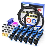 Tailonz Pneumatic Black 1/4''od 3/8''od 3/8''od/68pcs, And Blue. Fixed Price $63.99.