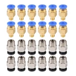 Diitao 24pcs Pc4-m6 Pneumatic Fitting Push To 12*(pc4-m6 & Pc4-m10), Blue. Fixed Price $16.27.