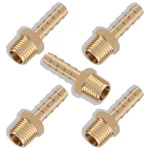 Boeray 5pcs Brass Hose Barb Fittings 1/4 1/4" To Npt Male, Gold. Fixed Price $11.94.