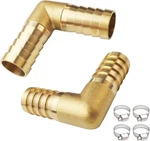 Jenswill 2pcs 3/4" Brass Hose Barb Fitting 90 Degree 3/4 Inch, Gold. Fixed Price $16.60.