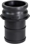 (ships Fast) 4" Poly Type E Male Camlock Adapter X Hose Shank Polypropylene. Fixed Price $14.95.
