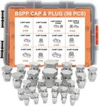 56 Pcs Bspp Plug Kit Hose Tube And Pipe Set Hydraulic Pcs, Gray. Fixed Price $81.11.