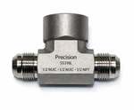 1/2 Mjic X Fnpt 316ss Pipe Tee Fitting (6000 Psi) Precision 8j-8j-8n-ptt-ss. Fixed Price $24.00.