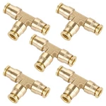 Boeray 1/4" Quick Push-to-connect Fittings Brass Union Tee 5pcs Gold. Fixed Price $34.99.