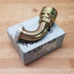 Parker 11943-24-24 Crimp Style Hydraulic Hose Fitting, 90 Elbow, Steel - New. Fixed Price $44.67.