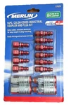 Merlin 14pc Color-coded Industrial Quick Coupler Set 1/4" Npt Steel Aluminum. Fixed Price $14.00.