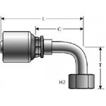 Lot Of 10 Gates 6g-6fjx90s - G25179-0606 Hydraulic Hose Fittings. Fixed Price $235.00.