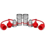 1/4" Npt Iso 7241-b Hydraulic Quick Connect Couplers/couplings W/dust Caps,1/.... Fixed Price $32.85.