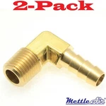 2-pack! 3/8" Barb X 1/2" Brass 90 Male Npt Elbow 139-6d Mettleair Factory New!. Fixed Price $17.32.