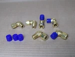 New Lot Of 6 Parker 6msel4n-b Brass 90 Degree Elbow 3/8" Tube Od Compression. Fixed Price $60.00.