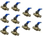 10pack 1/2" Pex Crimp Brass Ball Valve Full Port Water Stop Shut Offlfpex Fitt. Fixed Price $49.37.