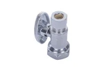 Midline Valve Water Supply Stop Valve; Straight 1/4 Turn; Chrome Plated (5 Pack). Fixed Price $33.34.