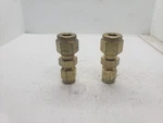 Tylok B-4-dru-2 Brass Reducing Union 1/4" X 1/8" Od Tube, Lot Of 2, Nnb. Fixed Price $14.96.