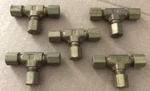 Lot Of (5) Parker Brass 164c-2 - 1/8" Tube Union Tee Compression Fittings New. Fixed Price $23.95.