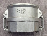4" Camlock Fitting Type D-400 316 Stainless Steel Female X Npt. Fixed Price $50.00.