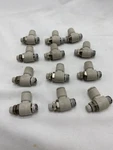 Bulk Qty 12 Piece Lot, Smc Push Lock, Pneumatic Flow Control As2201f-n01-06. Fixed Price $69.95.