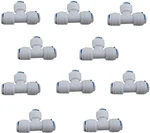 Lemoy Liimevvon 10x 1/4 Inch Tee 3 Way Tube Quick Connect Push Fit Ro Water Reve. Fixed Price $16.95.
