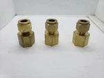 Swagelok B-600-7-6 Brass Female Connector 3/8" Od Tube Fnpt, Lot Of 3, Nnb. Fixed Price $22.96.