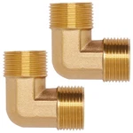 Gdfymi 2pcs Brass Pipe Fitting 90 Degree Elbow 3/4" Npt Male Npt, Yellow. Fixed Price $17.30.