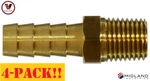 4-pack!! Brand New! Midland Metal 5/16" Hose Barb X 1/4"mnpt Brass Fitting. Fixed Price $32.52.