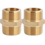 2pcs Brass Nipple Fitting 1" X Npt Male Hex Adapter By Cx Wonderland. Fixed Price $16.57.