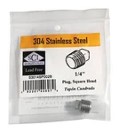 Smith-cooper 4638102210 304 Stainless Steel Square Head Plug 1/4 Dia. In. Mpt. Fixed Price $7.59.