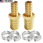 Uenede 2pcs Brass 1/4" To 5/16" Od Barb Reducer Barbed Hose 1/4"-5/16",. Fixed Price $11.16.