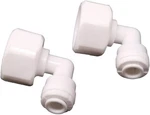 2pcs 1/2" Female Thread To 1/4" Tube L Elbow Quick Connect Push Fit White. Fixed Price $16.23.