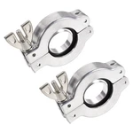 2pcs Sanitary 53mmx31mm Kf25 Single Pin Clamp Cookie With Center Ring. Fixed Price $18.38.