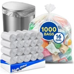 Plastic Prince 12-16 Gallon Trash Bags, Clear 1 Count (pack Of 1000),. Fixed Price $59.99.