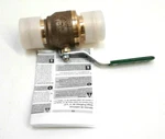 Viega 79940 Propress Bronze Ball Valve 1-1/2" X P Full Port Lead Free. Fixed Price $114.99.